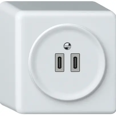 Presa di carica USB AP origin 2×USB-C 3000mA 5V bianco 