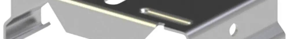 Graffa di montaggio DOTLUX LINEAone 36×59×16mm acciaio alluminio 