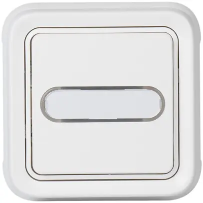 Tasto di suoneria luminosa INC PLEXO bianco NO/1L 
