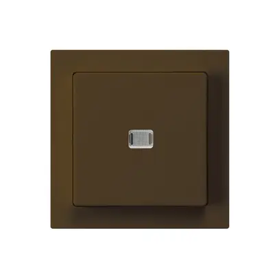 Contact à poussoir lumineux ENC kallysto ARK 2L brun 