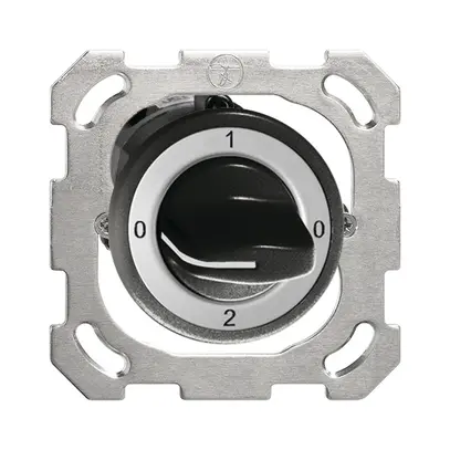Interruttore rotativo INC FH 2/1P nero con manopola 