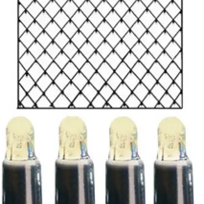 Rete luminosa System LED Extra, 3×3m, nero, 16W, 192 LED, bianco caldo 