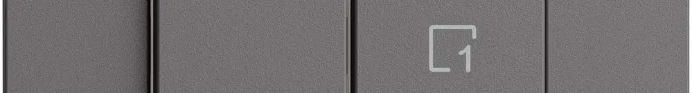 Interruttore 1K/2T scena Edue Wiser grigio scuro 
