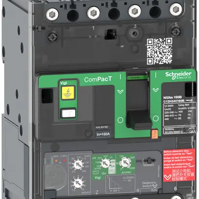 Disgiuntore di potenza ComPacT NSXm100B con MicroLogic4.1 Vigi 3P 50A 25kA 