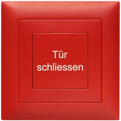 Tasto INC BSW EDIZIOdue, testo <Tür schliessen> IP20, rosso 