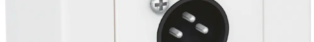 Prise XLR AP ATO blanc 3L mâle 
