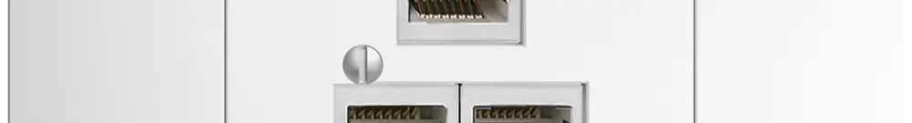 Boîte INC 3×RJ45/s 4P sép.EDIZIOdue blanc R&M swissline 