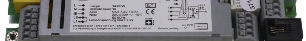 Élément de secours pour lf 4-broches, 20…80W,T5/T8, autotest 
