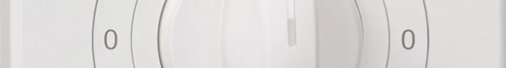 Interruttore rotativo NEVO N.CO 2/1 L con manopola KS 0-Hand-0-Automat bianco 