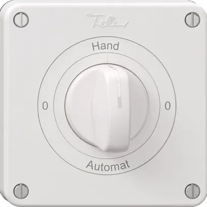 Interruttore rotativo NEVO N.CO 2/1 L con manopola KS 0-Hand-0-Automat bianco 
