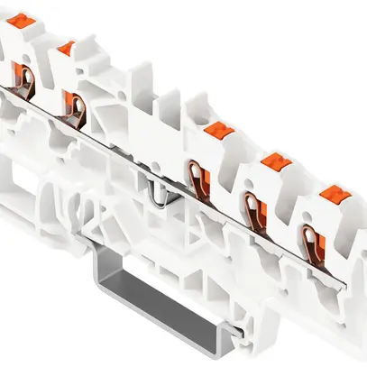 Borne de passage joignable WAGO TOPJOB S 1.5mm² 24A Push-in 5×1 TH35 blanc 