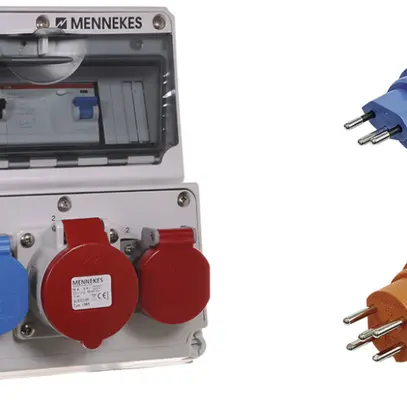 Kit distributore di corrente Mennekes Amaxx-SET con spina 1×T13+1×T15 IP55 