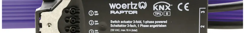 Actionneur-commutateur Woertz, 3 fois KNX L2NPE 