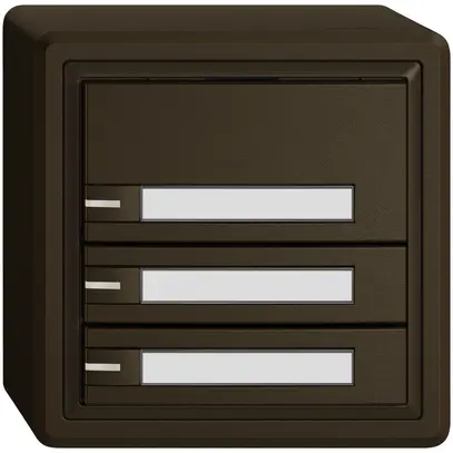 Poussoir universel AP EDIZIO.liv UNI SNAPFIX® 5…48V a.LED 3× comm.1T étiqu.br 