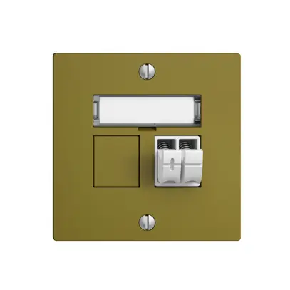 Prise audio Push Type EDIZIOdue F, 1×, kit d'inscription, olive 
