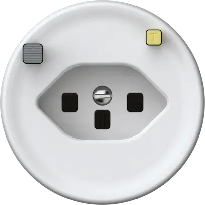 Presa FI origin 1×tipo 23 30mA 16A 230V 60×60mm bianco 