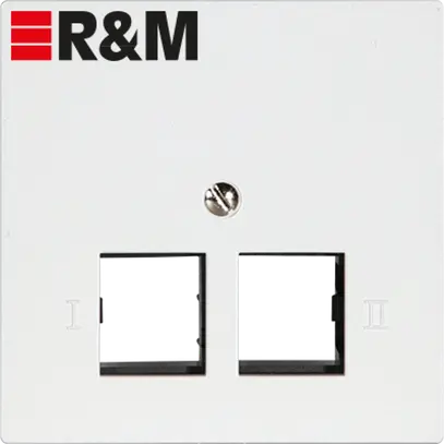 Boîte de raccordement ENC R&M 2×RJ45 spécial pour cat.6A blanc 