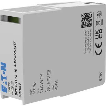 Insert pour déflecteur combiné Eaton SPPVRT12-10-4-PE DC 1000V 10kA 