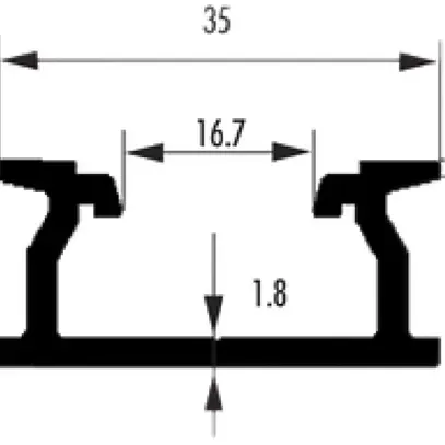 Barre profilée combi 35×15mm L=3m Woertz 