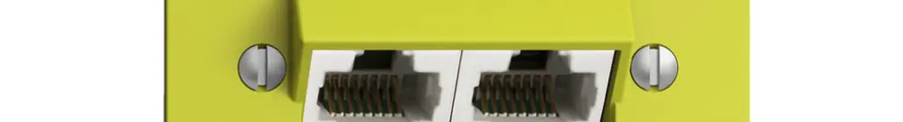 Prise ENC 2×RJ45/u 8P sép.EDIZIOdue lemon ITplus 