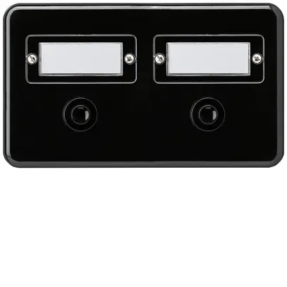 Combinaison ENC Hager basico I-I horizontal sonnerie+sonnerie noir 