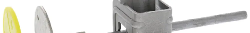 Punto di messa a terra Elvatec M10 con perno di collegamento e morsetto a clip 