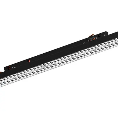 LED-Anbauleuchte DOTLUX LINEAtrack 60W 10220lm 4000K Ad3Ph 1.5m schwarz 80° 