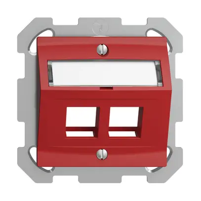 Kit montaggio INC Edue FM, con cappa di uscita obliqua, per 2×Keystone, berry 