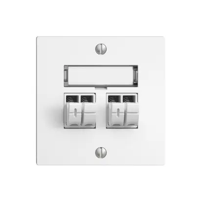 Prise audio Push Type EDIZIOdue F, 2×, kit d'inscription, blanc 