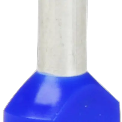 Embout de câble jumelé isolé 2×2.5mm²/12mm bleu 