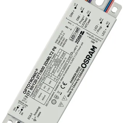 Convertisseur LED OT 50/120…277/800 2DIMLT2 P 50W 350…800mA 168×50×30mm IP64 