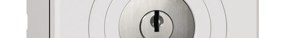 Contatto rotativo NAPU NEVO, con serratura&2 chiavi, KS, 0 <- 1, bianco 