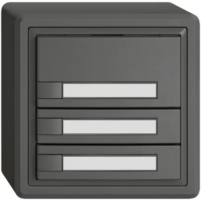 Poussoir universel AP EDIZIO.liv UNI SNAPFIX® s.LED 3× comm.1T étiqu.grf 