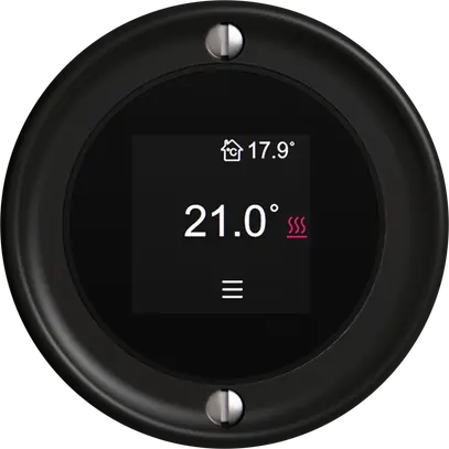 Thermostat d'ambiance STANDARDdue SNAPFIX® 230VAC 4…30°C 58×58mm noir 