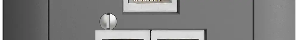 Scatola INS 3×RJ45/s 4P sep.grigio scuro EDIZIOdue R&M swissline 