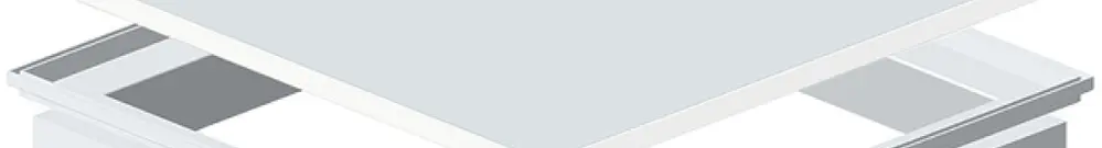 Cornice INS DOTLUX WINDOW 620×620mm alluminio bianco 