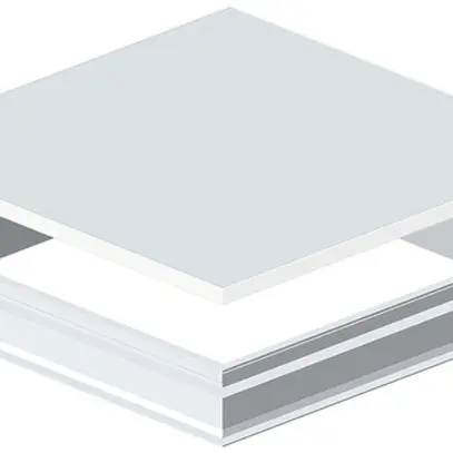 Cornice INS DOTLUX WINDOW 620×620mm alluminio bianco 