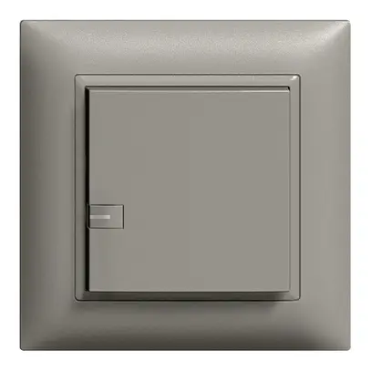 Poussoir ENC ZEP variateur univ. 1c/1t avec LED EDIZIOdue gris foncé 