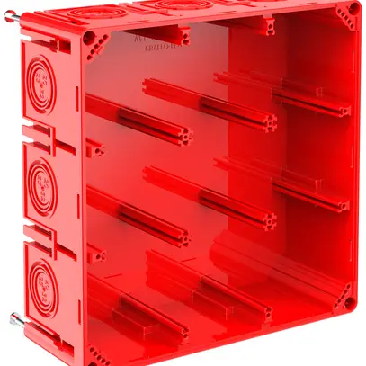 Scatola per cassaforma CRALLO-LEU 198×198×73mm 3×3 senza alogeni rosso 