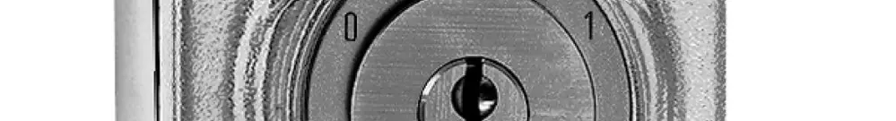 Contatto rotat. bagn.0<-->1 Al, con serratura di sicurezza 