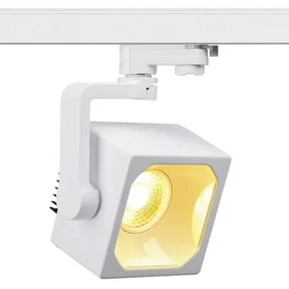 Proiettore LED EURO CUBE 28.5W 2100lm 3000K 60° +adattatore 3-fasi IP20 bianco 