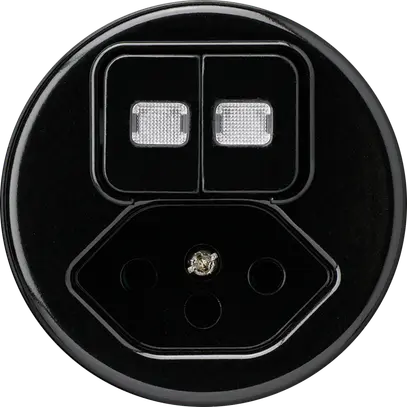 Inserto per combinazione luminosa basico 1/3+3/1L+tipo 13 nero 2 lenti 