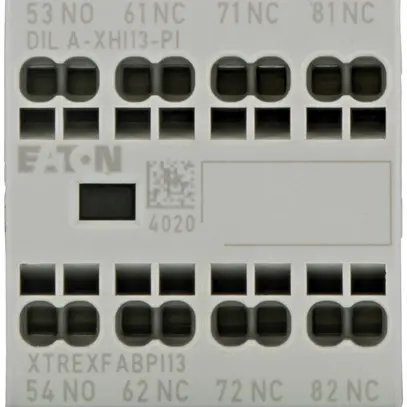 Contact auxiliaire Eaton, 4P, Ith=16A, 1F, 3O, fixation frontale, bornes Push-in 