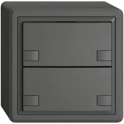 Pulsante KNX RGB AP EDIZIO.liv SNAPFIX® sensore temp.s.LED 2× com.2T grs 