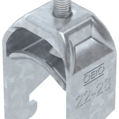 Fixation rapide BET 2056 pied à N métal 22…28mm 1×câble acier Zn-ch-im 