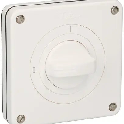 Interrupteur ENC NEVO, 20A, 3P, 87×87mm, 90°, 0-1, blanc 