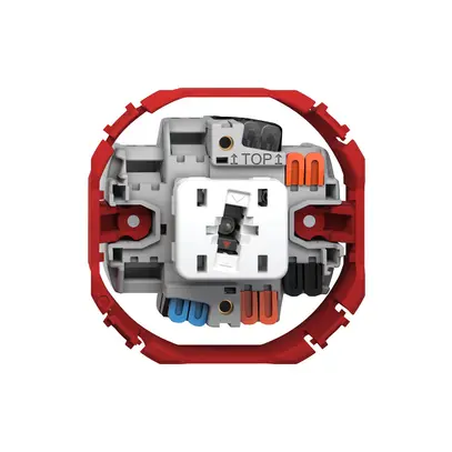 Tasto a pulsante Feller SNAPFIX® ARK/1P illuminazione laterale rosso 