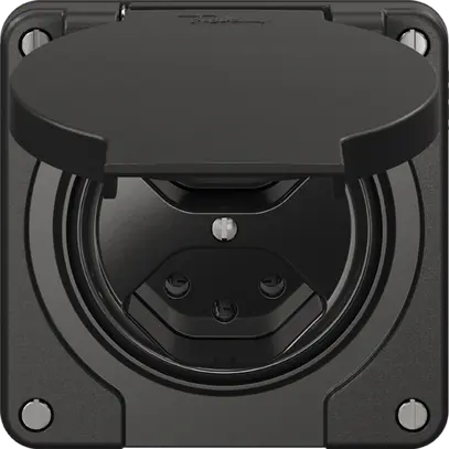 Presa NEVO N.CO, 2×T13, IP21, nero 