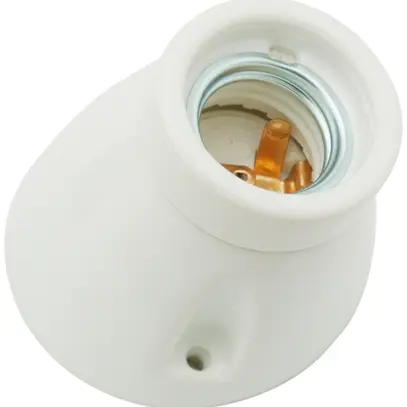 Portalampada Elektrogros portalampada murale E27 250V 4A Ø75×72mm porcellana bi 