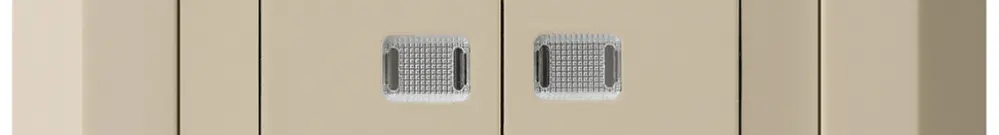 Interruttore pulsante luminoso INC kallysto.line 1/3+3/1 con 2 lenti beige 